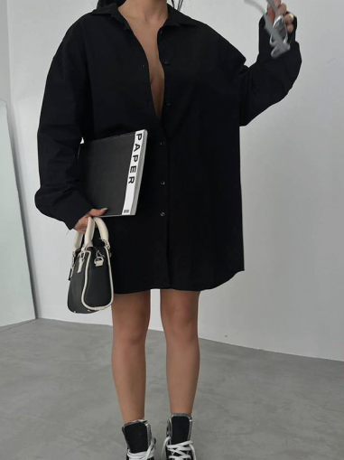 Риза oversize black