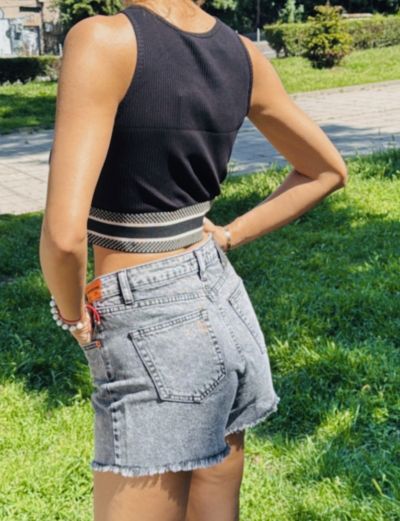 Дънкови панталонки Press