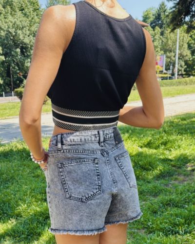 Дънкови панталонки Press