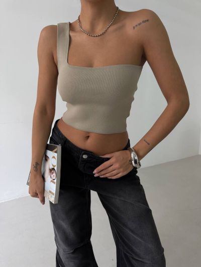 Кроп топ Moni Beige